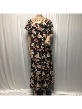 Vine and Love Dress Shorts Underneath Womens Size Large Navy Floral Cute Comfy